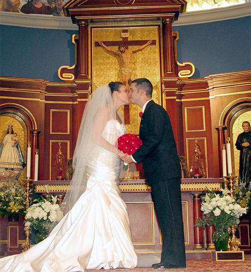 Our wedding! @ St. John Bosco Catholic Church