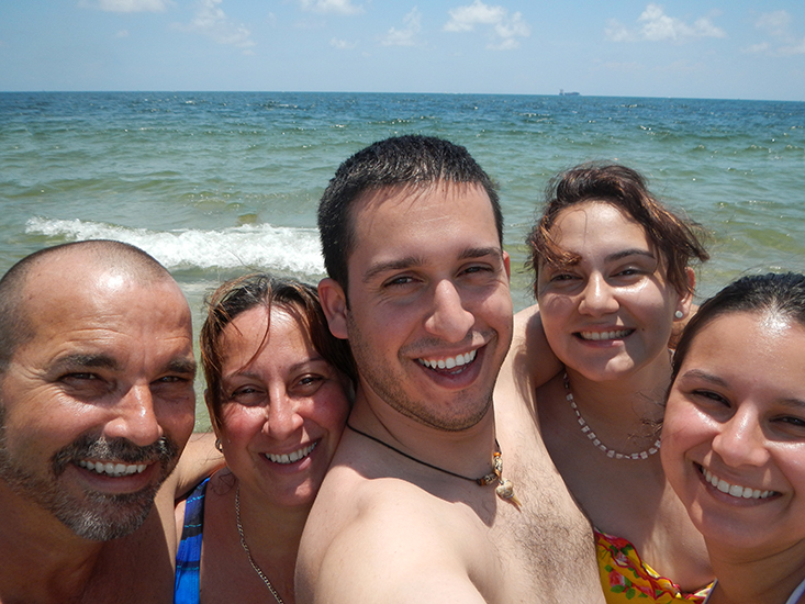 Family beach day